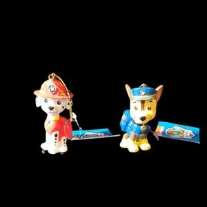 Paw Patrol Chase and Marshall Ornaments
